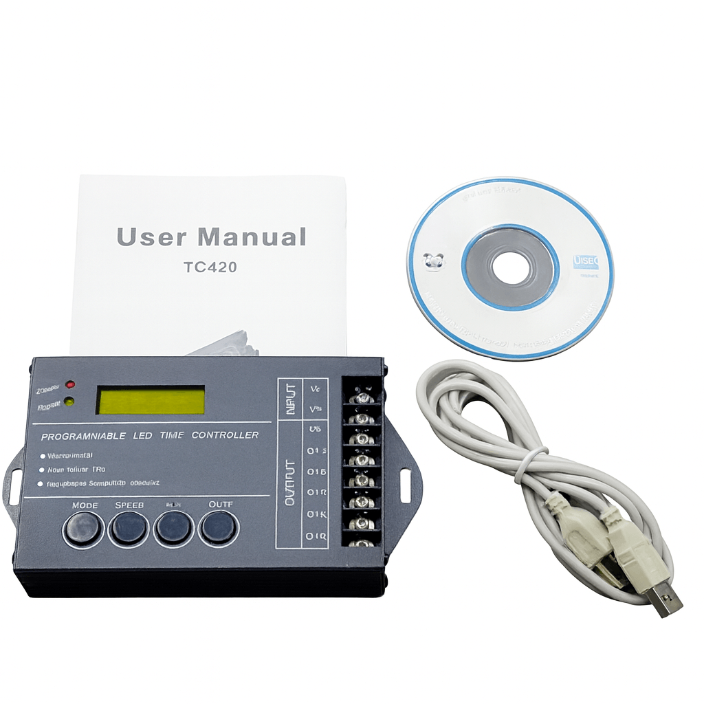 TC420 lichtcomputer met USB stick dag-nacht modus dimmen verlichting +