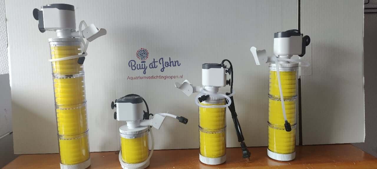 Superkrachtige filter voor kleine aquaria 20 watt (2 kamer) +