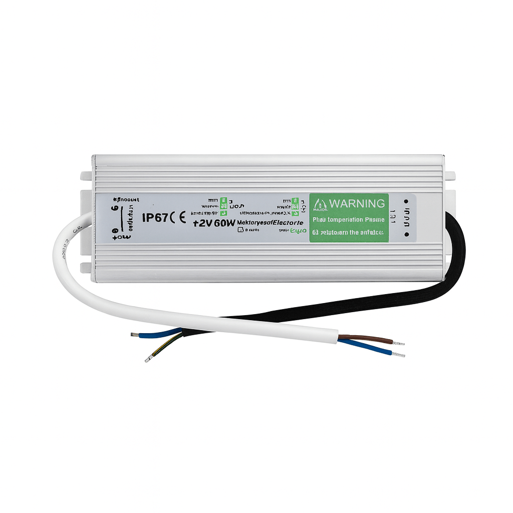 Waterdichte IP67 voedingsadapter 12 volt 5A max 60 watt + 