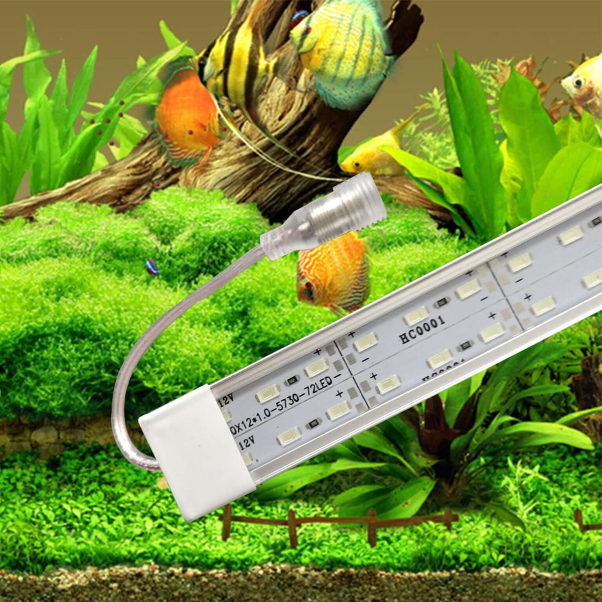 Extra 12 volt Aquarium led verlichting lengtes tm 100 cm - Plug & play aquarium led verlichting van Buyatjohn