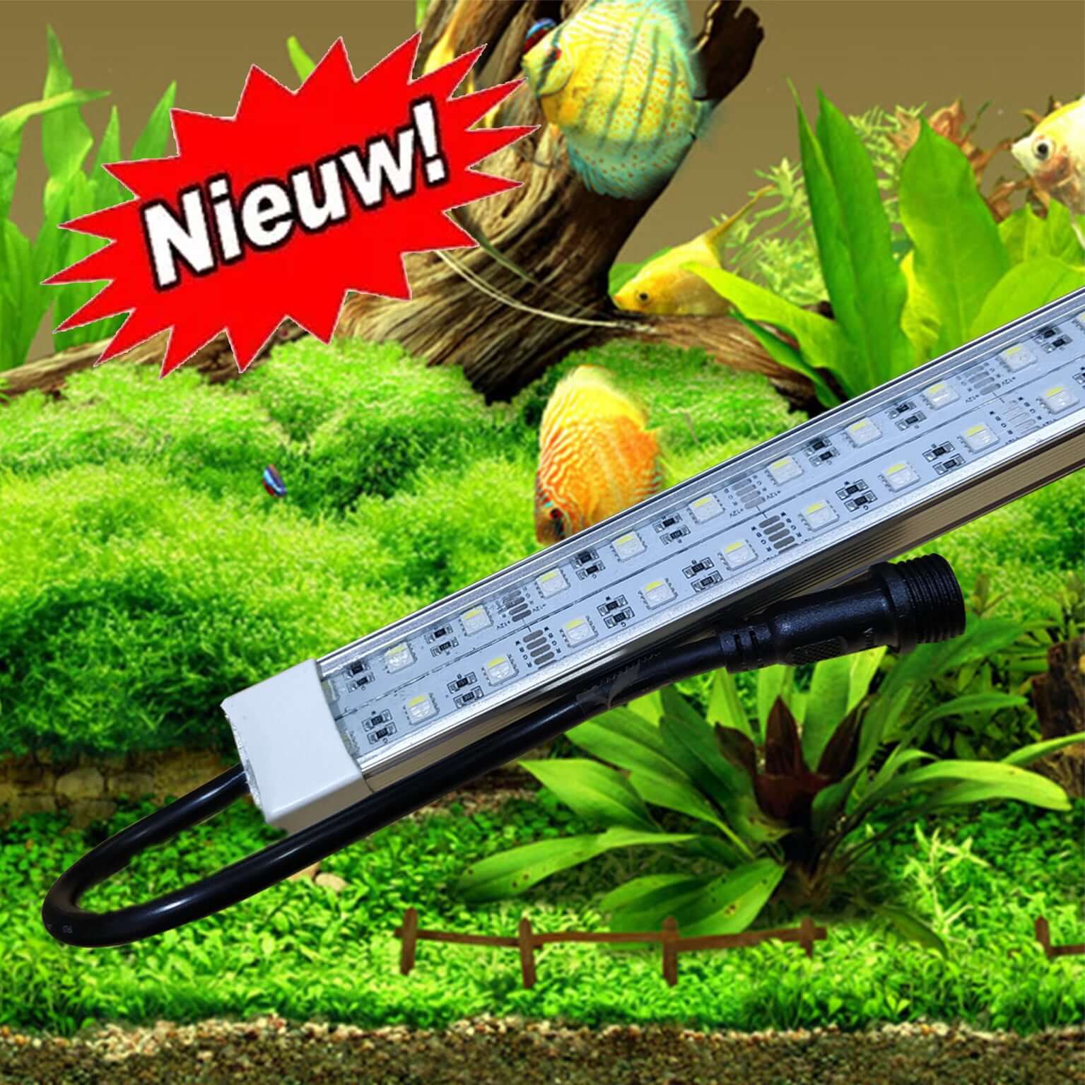 Aquarium led verlichting RGBWW  dubbele led strip waterdicht + 